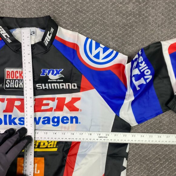 Vintage TREK Team Cycling Jacket Jersey Men's Large Lightweight Windbreaker Volk - Picture 9 of 11